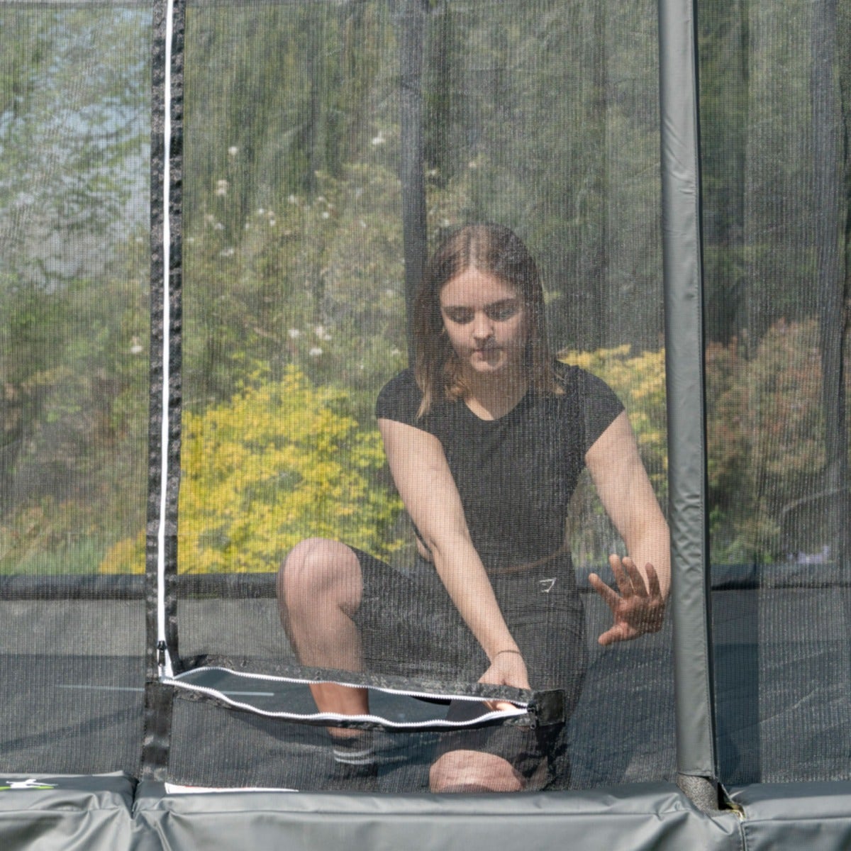 23ft x 10ft JumpPRO™ Xtra Giant Black Rectangular Trampoline - ** Plus 2 Free Trampoline Goals! **