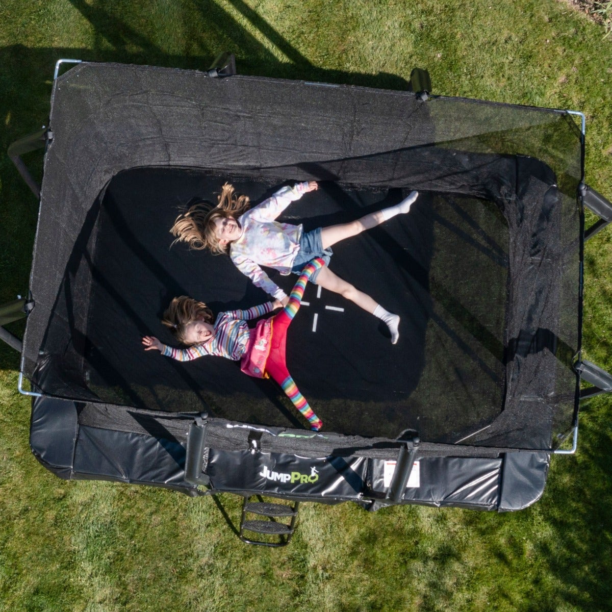12ft x 8ft JumpPRO™ Xcel Black Rectangular Trampoline with Enclosure