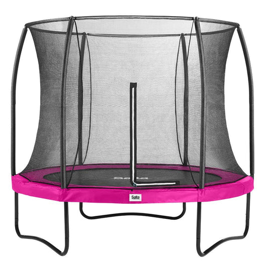 10ft Salta Pink Round Comfort Edition Trampoline with Enclosure