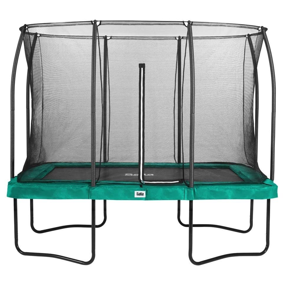 10ft x 7ft Green Rectangular Comfort Edition Trampoline with Enclosure (5092G)