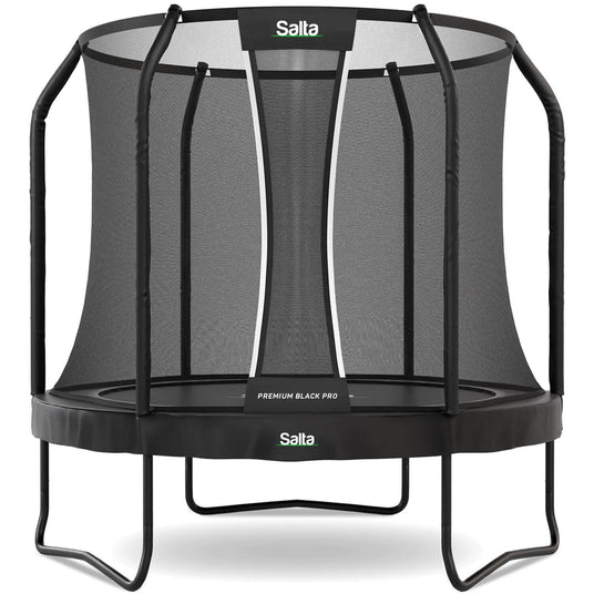 Salta 8.5ft Premium Black Pro Round Trampoline + Safety Net