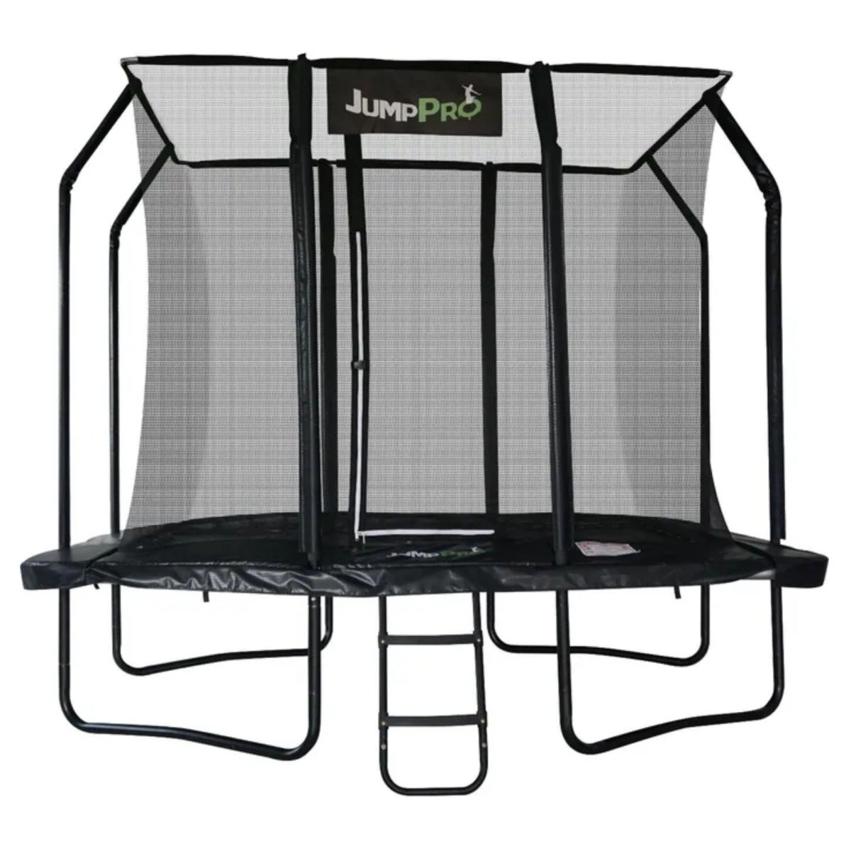 10ft x 7ft JumpPRO™ Xcel Black Rectangular Trampoline with Enclosure (JR107B)B