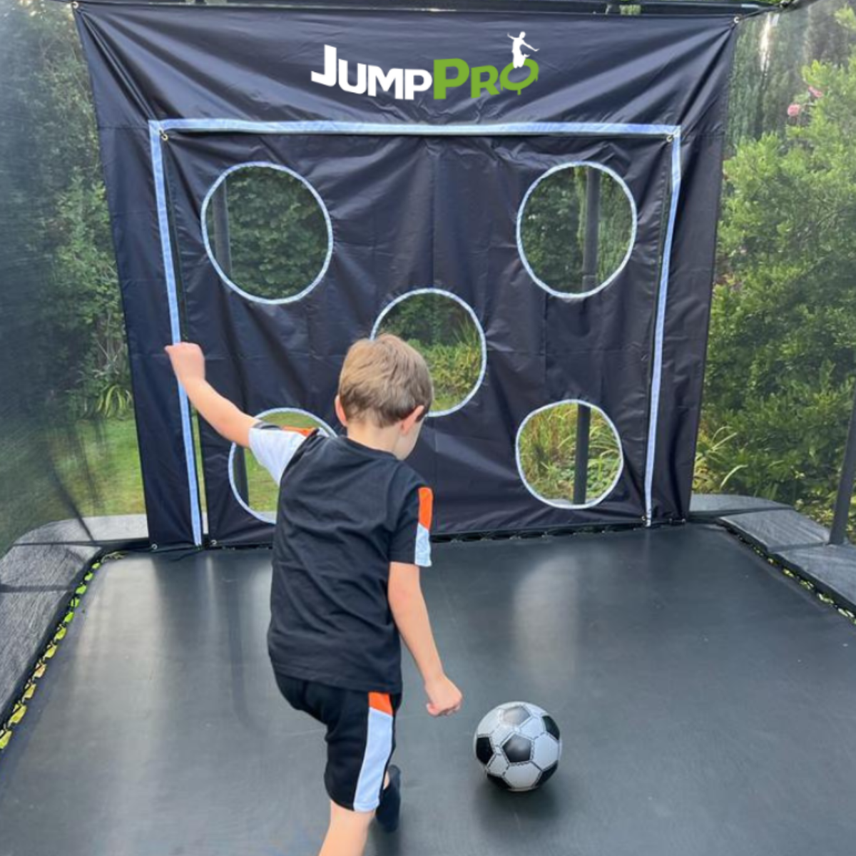 JumpPRO Trampoline Goal (Large) - The Only Trampoline Football Goal in the World!
