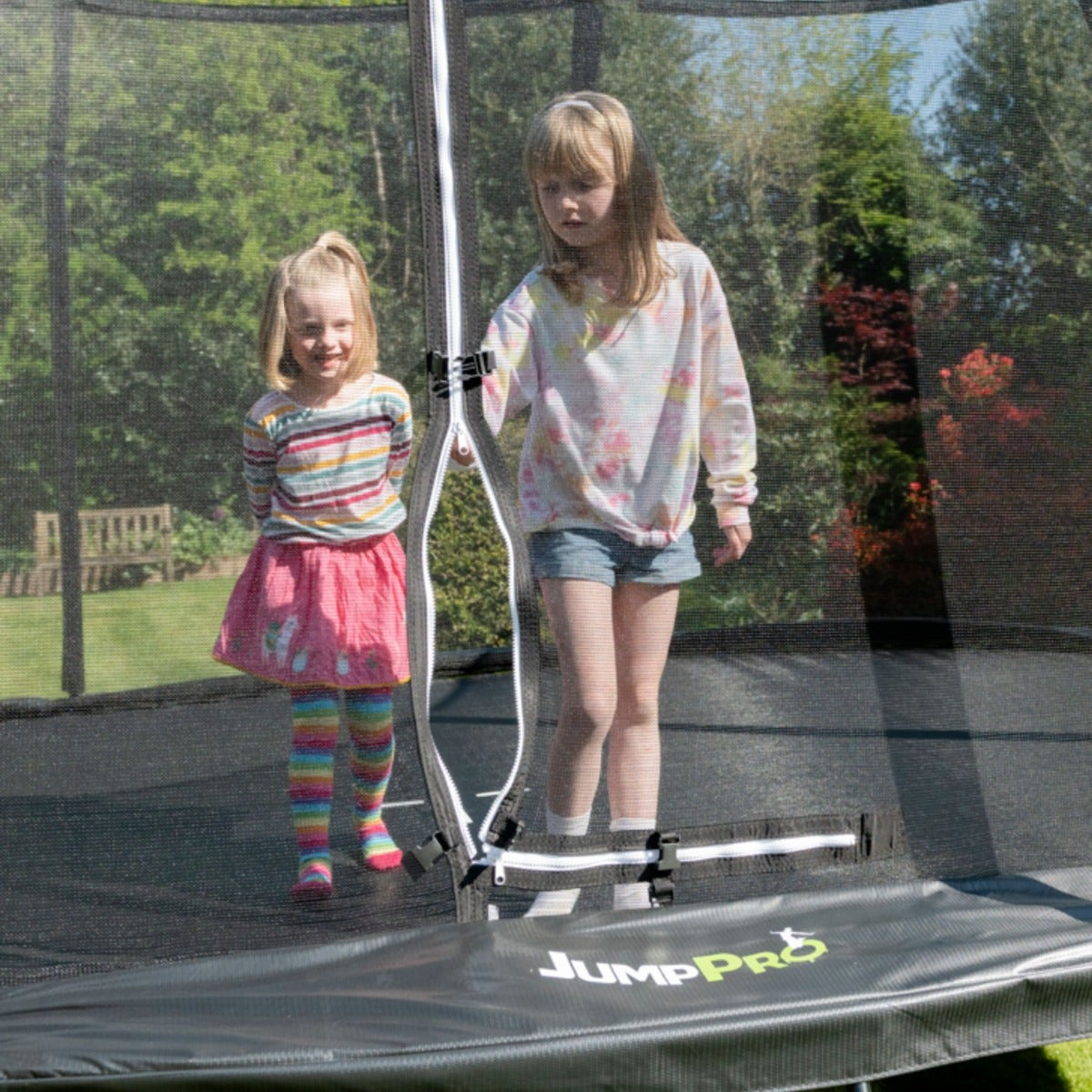 12ft x 8ft JumpPRO™ Xcel Black Rectangular Trampoline with Enclosure