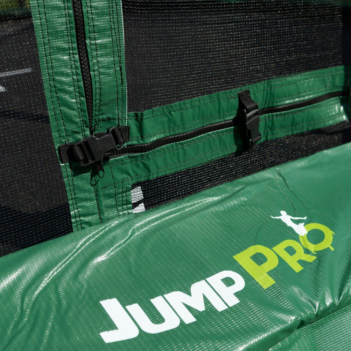 12ft JumpPRO™ Xcite Green Round Trampoline with Enclosure