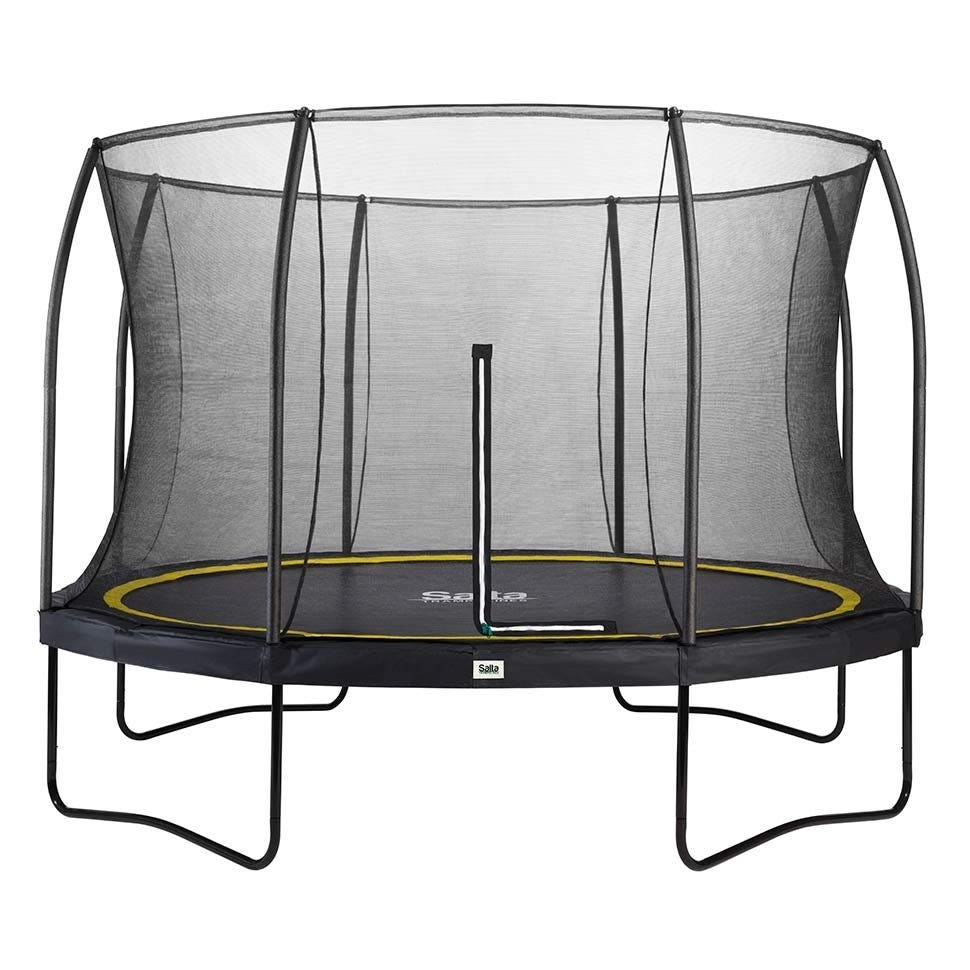 12ft Salta Black Round Comfort Edition Trampoline with Enclosure (5076A)