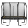 10ft x 7ft Black Rectangular Comfort Edition Trampoline with Enclosure (5092A)