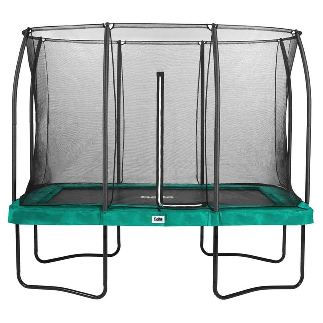10ft x 7ft Green Rectangular Comfort Edition Trampoline with Enclosure (5092G)