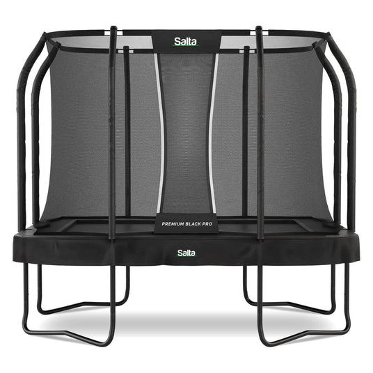 10ft x 6.5ft Salta Premium Black Pro Rectangular Trampoline + Safety Net