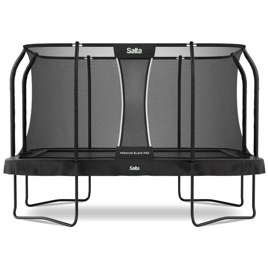 13ft x 8.5ft Salta Premium Black Pro Rectangular Trampoline + Safety Net