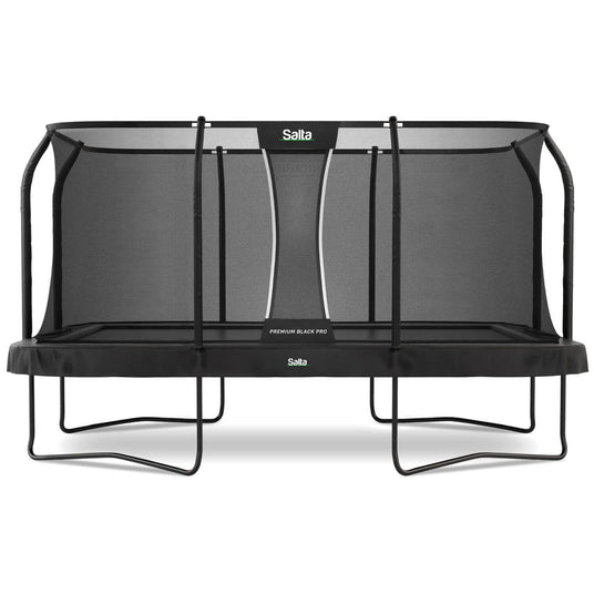 15ft x 9ft Salta Premium Black Pro Rectangular Trampoline + Safety Net