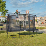 13ft x 8ft Salta Black Rectangular Premium Edition Trampoline with Enclosure