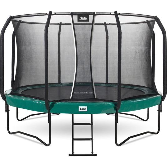 12ft Salta Green Round First Class Edition Trampoline with Enclosure