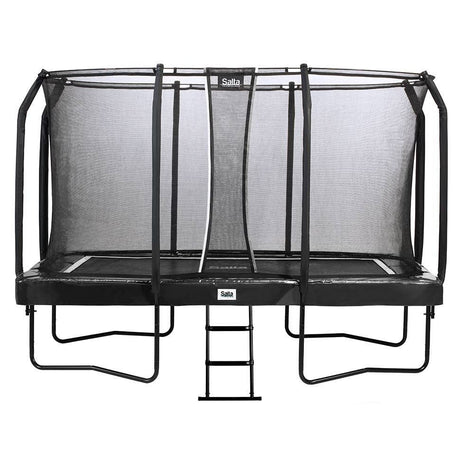 10ft x 7ft Salta Black Rectangular First Class Trampoline with Enclosure (5375A)