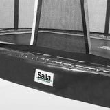 14ft x 8ft Salta Black Rectangular First Class Trampoline with Enclosure (5376A)