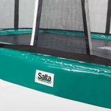 14ft x 8ft Salta Green Rectangular First Class Trampoline with Enclosure (5376G)