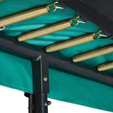 14ft x 8ft Salta Green Rectangular First Class Trampoline with Enclosure (5376G)