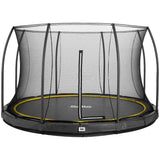 12ft Salta Black Comfort Edition InGround Round Trampoline with Enclosure