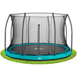 14ft Salta Green Comfort Edition InGround Round Trampoline with Enclosure (5398G)B