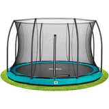 14ft Salta Green Comfort Edition InGround Round Trampoline with Enclosure (5398G)B