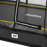 10ft x 7ft Salta Black Rectangular Comfort Edition Inground Trampoline with Enclosure