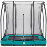 7ft x 5ft Salta Green Rectangular Comfort Edition Inground Trampoline with Enclosure