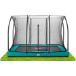 10ft x 7ft Salta Green Rectangular Comfort Edition Inground Trampoline with Enclosure - In Stock April