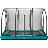 10ft x 7ft Salta Green Rectangular Comfort Edition Inground Trampoline with Enclosure - In Stock April