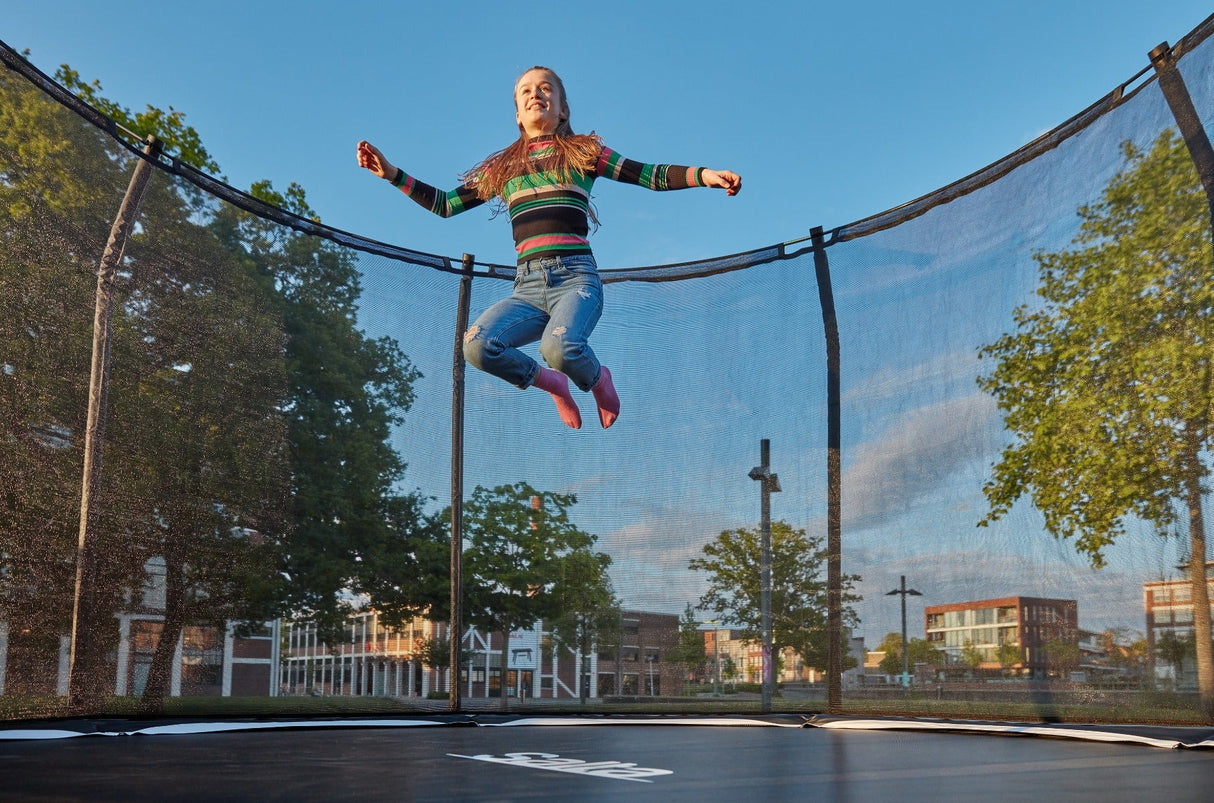12ft Salta Black Round Premium Edition Trampoline with Enclosure