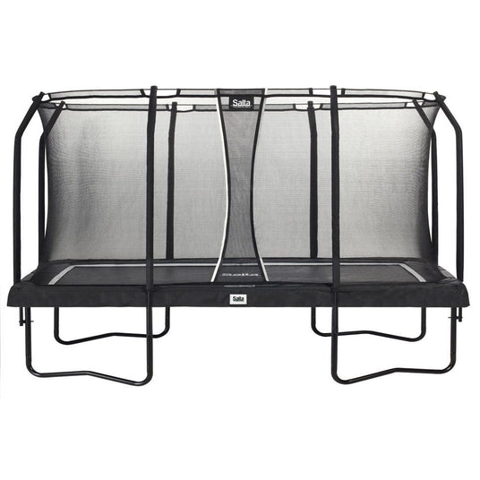 13ft x 8ft Salta Black Rectangular Premium Edition Trampoline with Enclosure