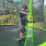 10ft JumpPRO™ Xplore Green Round Trampoline with Enclosure