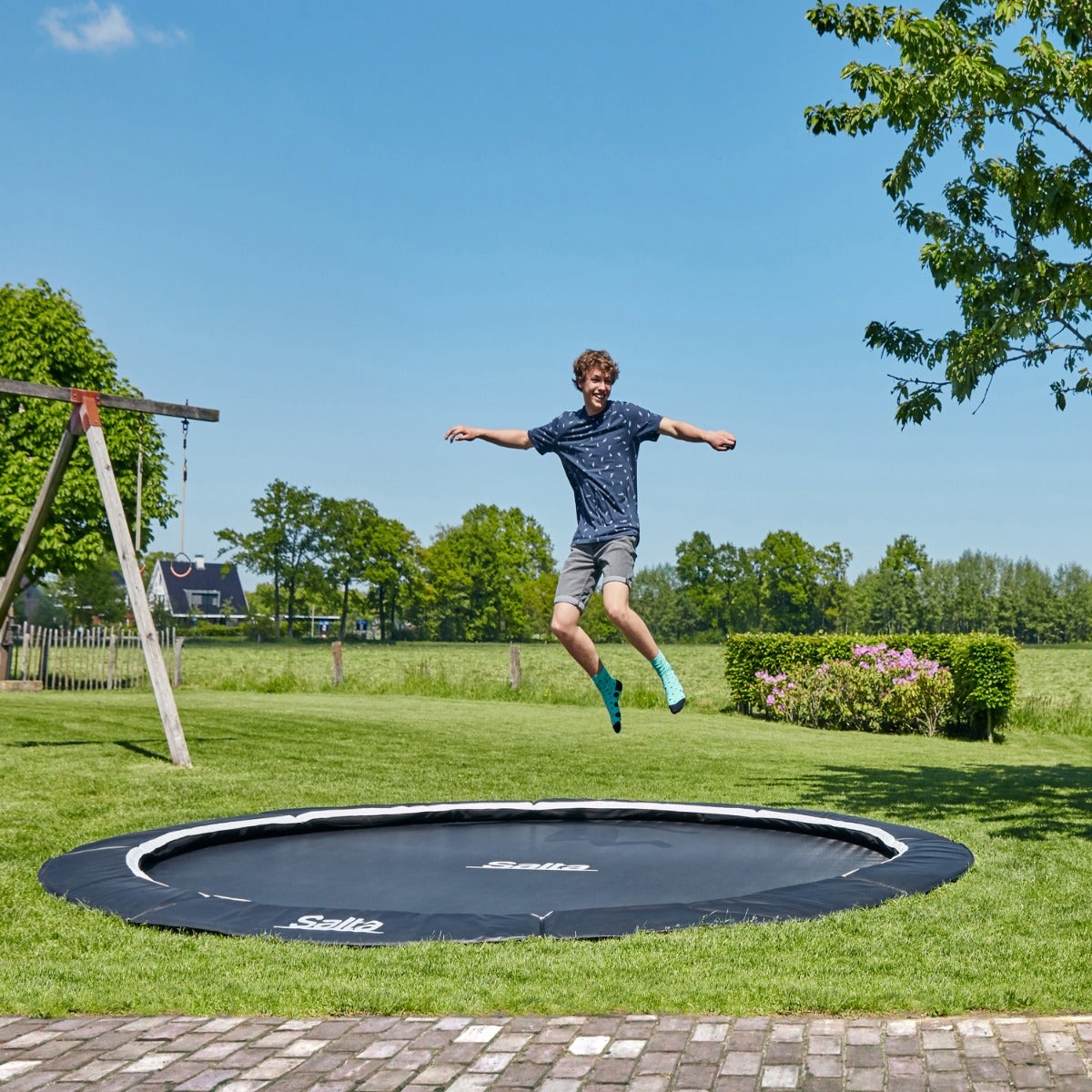 14ft Salta Royal Baseground Black Round Trampoline