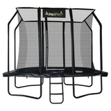 10ft x 7ft JumpPRO™ Xcel Black Rectangular Trampoline with Enclosure (JR107B)B