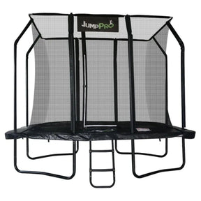 10ft x 7ft JumpPRO™ Xcel Black Rectangular Trampoline with Enclosure (JR107B)B