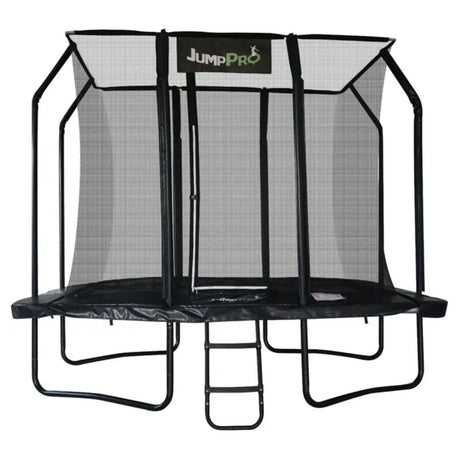 10ft x 7ft JumpPRO™ Xcel Black Rectangular Trampoline with Enclosure (JR107B)B