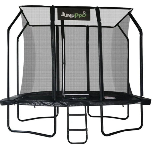 9ft x 6ft JumpPRO&trade; Xcel Black Rectangular Trampoline with Enclosure (JR96B)B