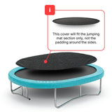 ** CLEARANCE ** - 11.5ft x 8ft Black Oval Trampoline Debris Cover