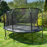 12ft x 8ft JumpPRO™ Xcel Black Oval Trampoline with Enclosure