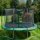 15ft x 10ft JumpPRO™ Xcite Green Oval Trampoline with Enclosure