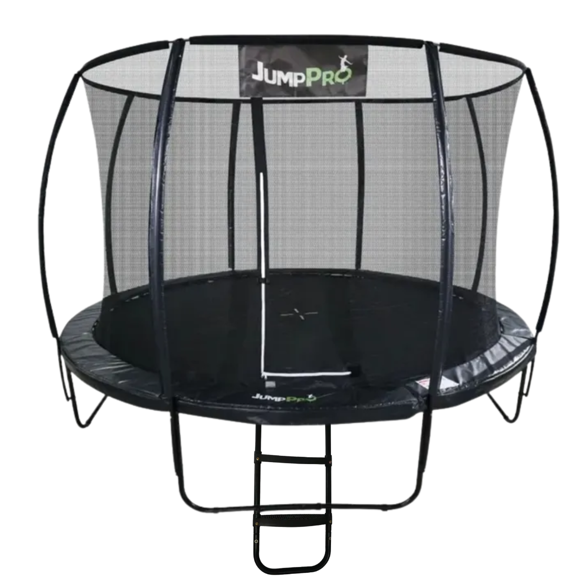 12ft JumpPRO™ Xcel Black Round Trampoline with Enclosure