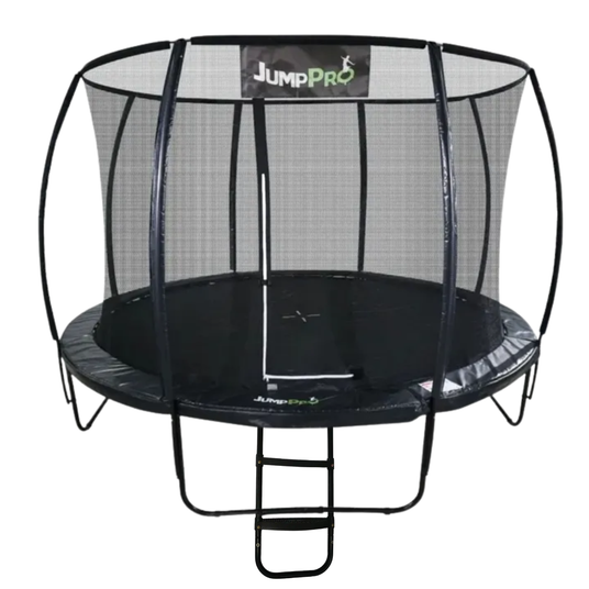 14ft JumpPRO™ Xcel Black Round Trampoline with Enclosure