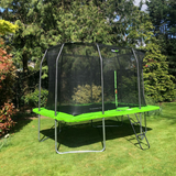 10ft x 7ft JumpPRO™ Xplore Green Rectangular Trampoline with Enclosure