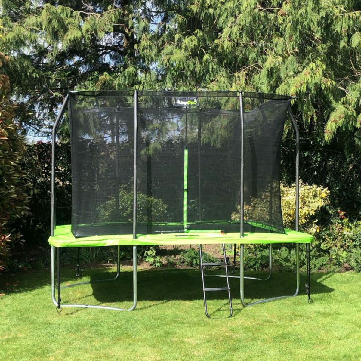 10ft x 7ft JumpPRO™ Xplore Green Rectangular Trampoline with Enclosure