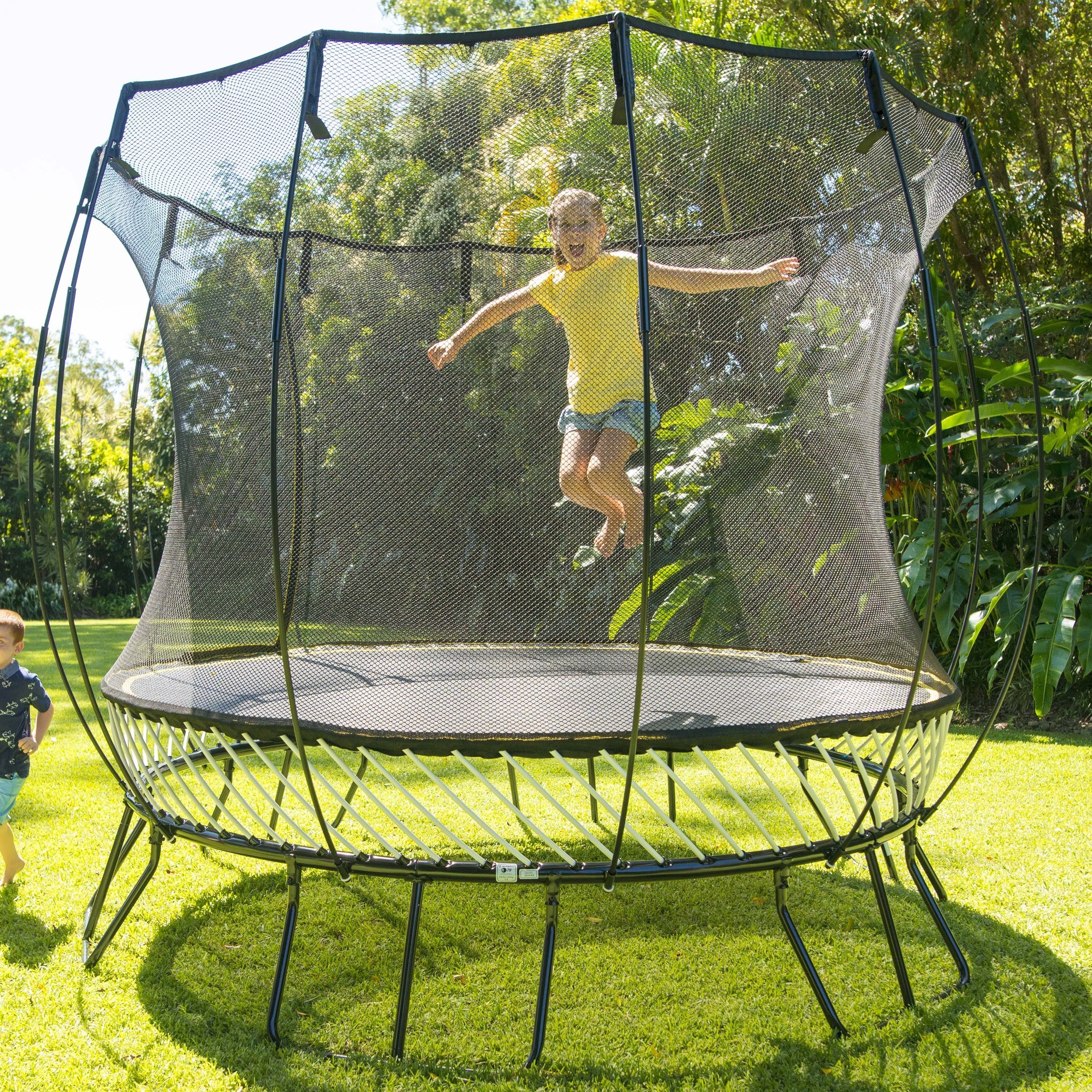 Compact round springfree trampoline hotsell